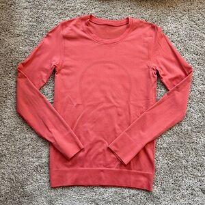 Lululemon Swiftly Relaxed LS Shirt Tempo Stripe Pale Raspberry / Brier Rose 0
